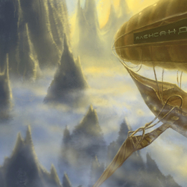 Пейзаж с дирижаблем