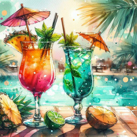 Коктейль на закате 