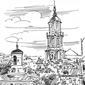 Вид из окна. Меньшикова башня. 