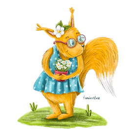 Белки любят ромашки...