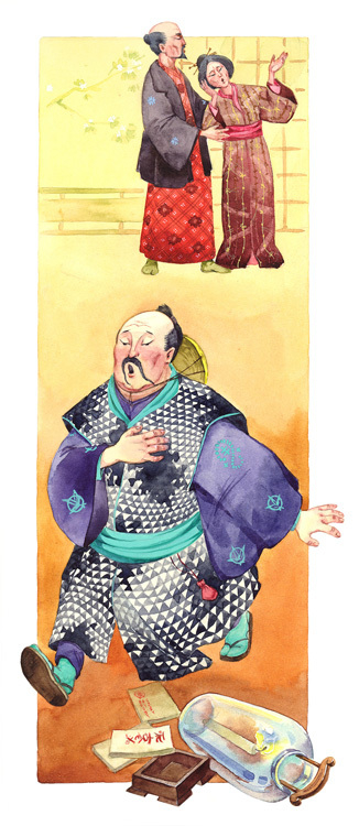 Японская сказка "Журавлиные перья"