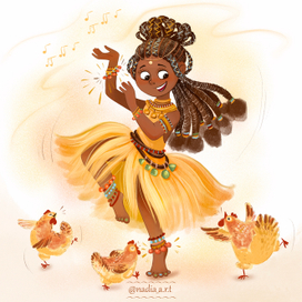 Девочка танцует