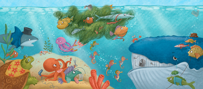 Запутались рыбы в ловецких сетях..