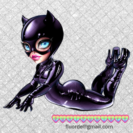 Женщина кошка в аниме стиле