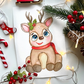 Новогодний оленёнок 