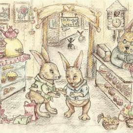 В кондитерской.