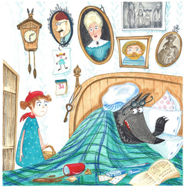 Красная шапочка у бабушки