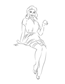 пинап эскиз