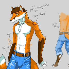 один из первых концептов в стиле фурри