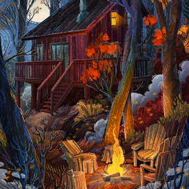 Вечер в лесу