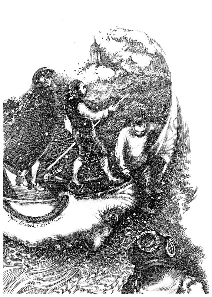 "Красные розы Казановы". Ночь в Венеции. Иллюстрация.