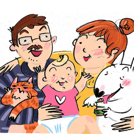 семейный портрет с питомцами