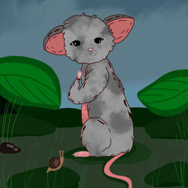 Испуганный мышка