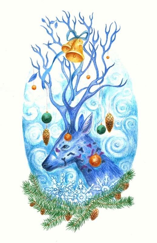 Новогодний олень