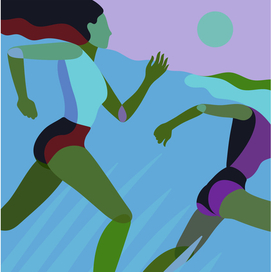 A chase in the jungle in the dark.