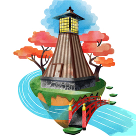 Японский маяк Сумиеши