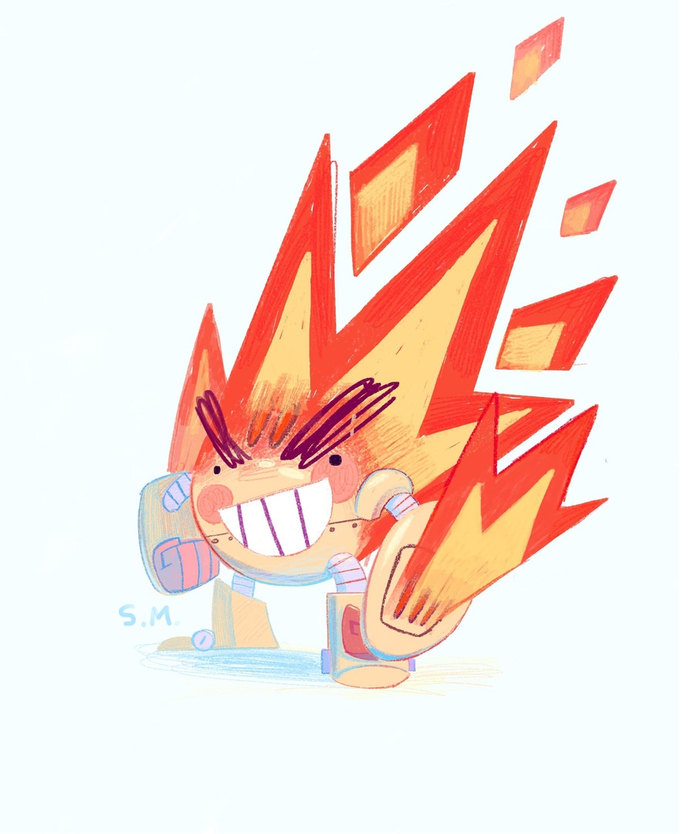 Пылающий робот