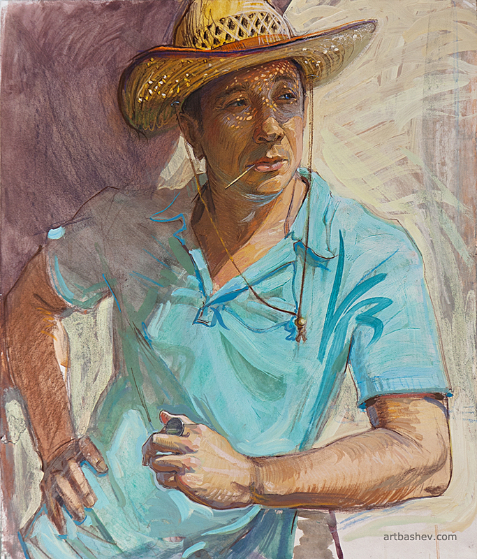 В соломенной шляпе