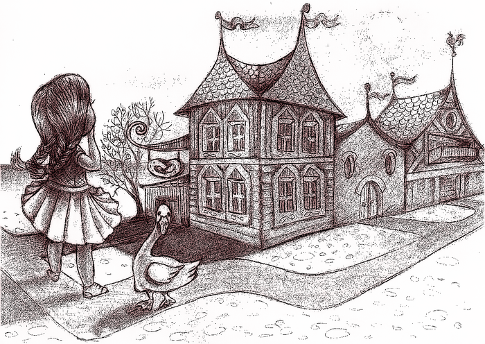 Черничка и гусь