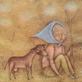 Пришла козочка рогатая