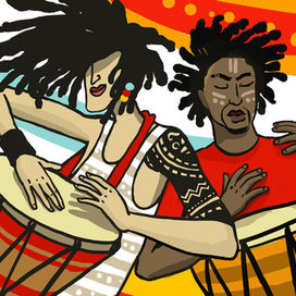 Иллюстрация для школы барабанов