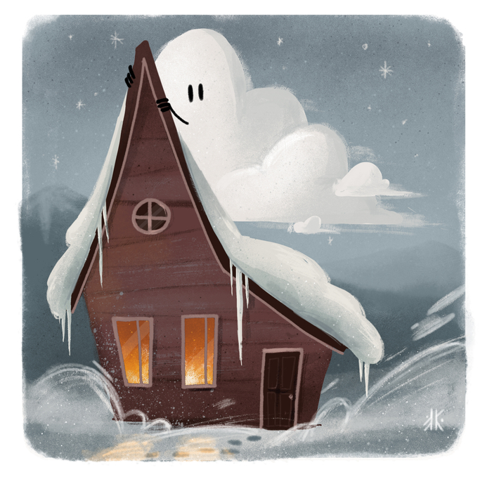 Вечер. Ветренно.