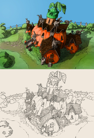 Дом тыква вид сверху