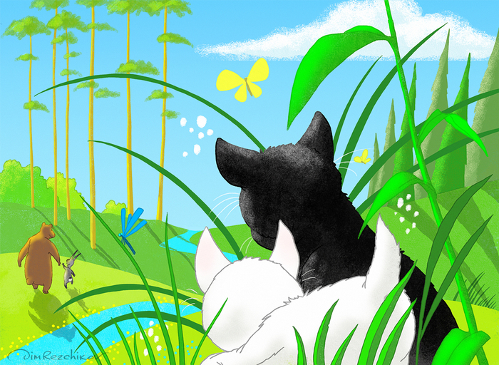 "Июнь, котята в лесу )))"