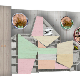 Разработка шкафа-стенки для комнаты в детском саду