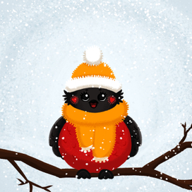 Февраль. Снегирь