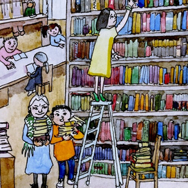 В библиотеке