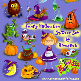 Стикеры на Хеллоуин