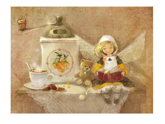  Кофейная фея..которая очень любит читать)