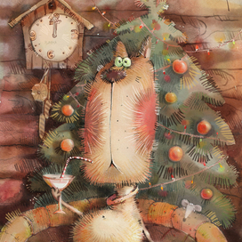 Кот Федос из "Зимнего набора" открыток))