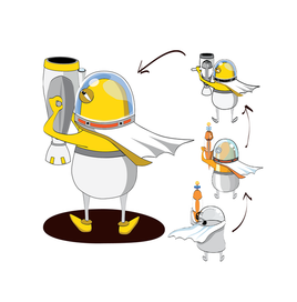 разработка главного героя игры "Аципол у ворот"