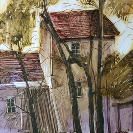 4 Из серии Маленький Вильнюс.15,5х11 масло, картон. 2016.