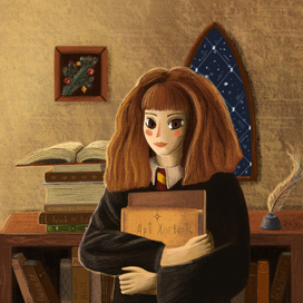 Иллюстрация для книги. Гермиона Грейнджер. Фан-арт.