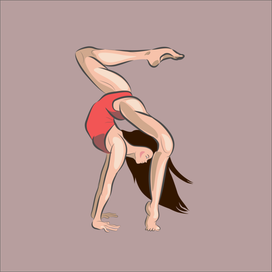 Гимнастка.Вектор.