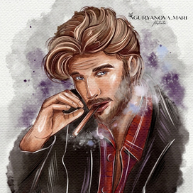 Мужской портрет с сигаретой