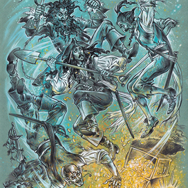 Проклятый клад, нападение призраков.