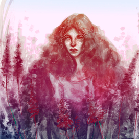 Девушка в саду