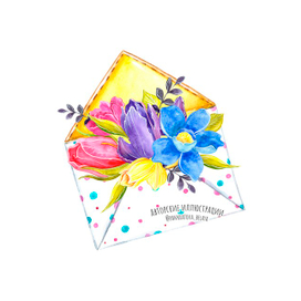 Конверт с цветами