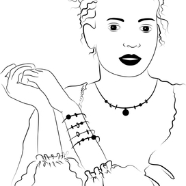 Девушка с бусами