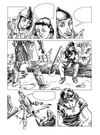 Эскизы исторического комикса