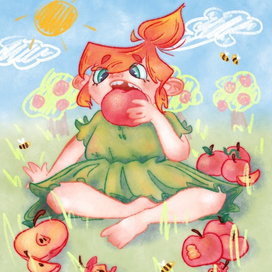 Лето и яблоки