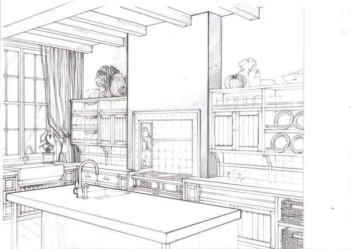 Эскиз кухни