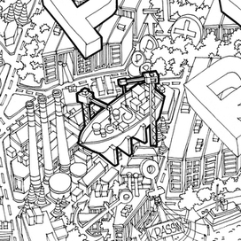 Часть карты города Санкт-Петербург. Ледокол Красин