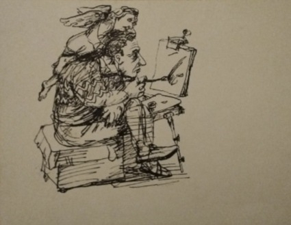 Художник и муза.