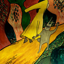 Заяц уходит