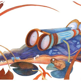 Иллюстрация к детской авторской книжке "Жил-был крокодил"